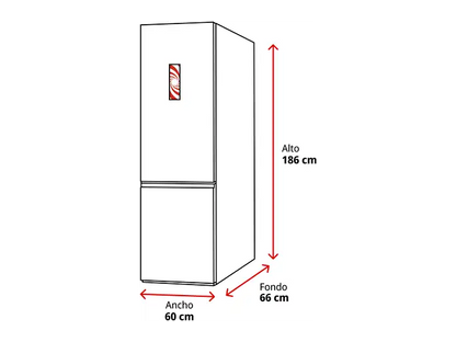 Frigorífico combi - Balay 3KFE551WI, Total No Frost, 186 cm, 305 l, EasyAccess, Blanco