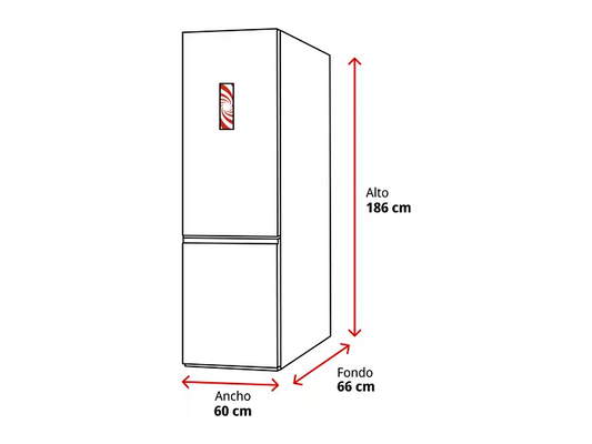 Frigorífico combi - Balay 3KFE551WI, Total No Frost, 186 cm, 305 l, EasyAccess, Blanco