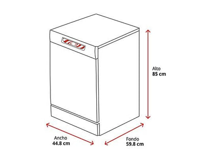 Lavavajillas - Beko DVS05024W, Independiente, 10 servicios, 5 programas, WaterSafe™, 44.8 cm, Blanco