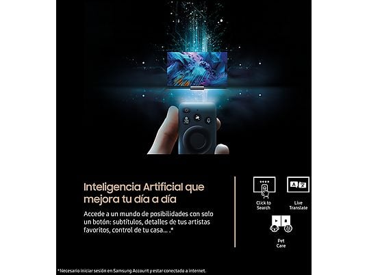 TV Neo QLED 75 - Samsung TQ75QN990FTXXC, QLED Mini Led 8K, NQ8 AI Gen3 Processor, Smart TV full AI, Wifi, Negro grafito