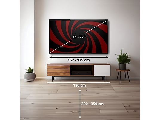 TV QLED 75" - Haier S80 Series H75S80FUX, QLED 4K HDR10, Google TV, Gaming 120Hz, Dolby Audio, Negro