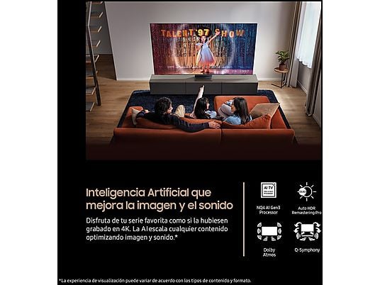 TV OLED 83 - Samsung TQ83S95FAEXXC, OLED 4K, NQ4 AI Gen3 Processor, Smart TV full AI, Wifi, Negro grafito