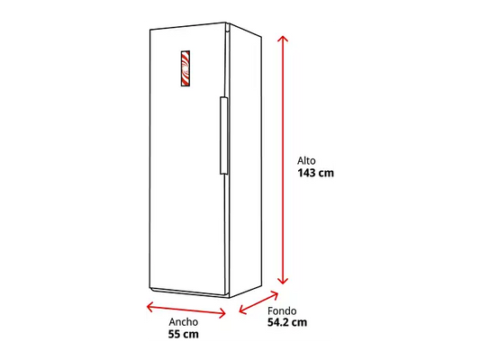 Congelador vertical - ok. OFZ 451 E W, 165 l, 143 cm, Blanco