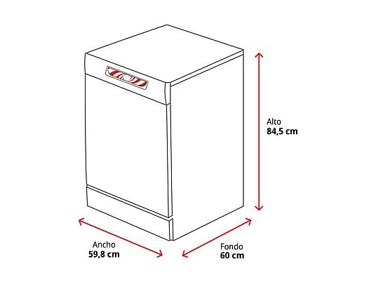Lavavajillas - Samsung DW60M6050FS, 14 servicios, 7 programas, 59.8 cm, Función Higiene, Configuración Flexible, Inox