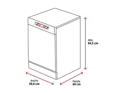 Lavavajillas - Samsung DW60M6050FS, 14 servicios, 7 programas, 59.8 cm, Función Higiene, Configuración Flexible, Inox