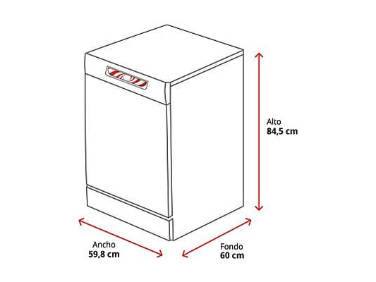 Lavavajillas - Samsung DW60M6050FS, 14 servicios, 7 programas, 59.8 cm, Función Higiene, Configuración Flexible, Inox