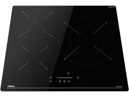 Placa inducción - Teka IBC 63110 SSM BK, 3 zonas, 29 cm Zona grande, 59 cm ancho, Negro