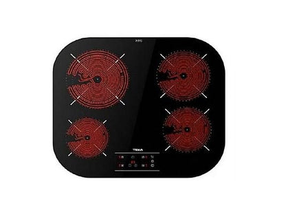 Placa vitrocerámica - Teka TCC 64310 TTC BK, 4 zonas, Zona grande de 21 cm, 59 cm, Touch control, Negro