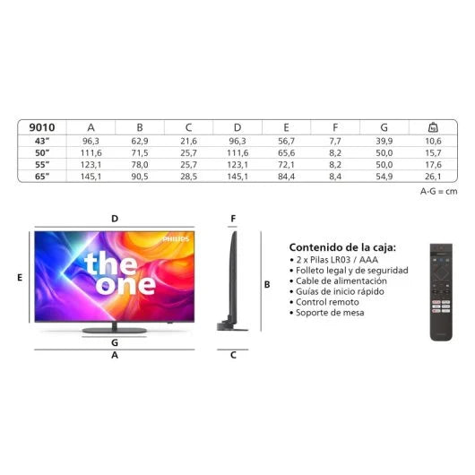 TV Philips The One Ambilight QLED 50 50PUS9010 UltraHD 4K Dolby Vision Dolby Atmos Titan OS