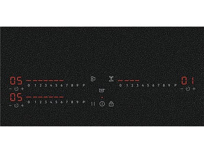 Placa inducción - AEG TI63IQ10IZ, 3 zonas, Zona grande 28 cm, SaphirMatt, 58 cm, Negro Mate
