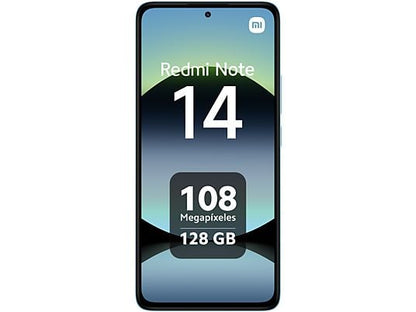 Móvil - Xiaomi Redmi Note 14, Azul océano, 128 GB, 6 GB RAM, 6.67 AMOLED FHD+, MediaTek Helio g99-Ultra, 5500 mAh