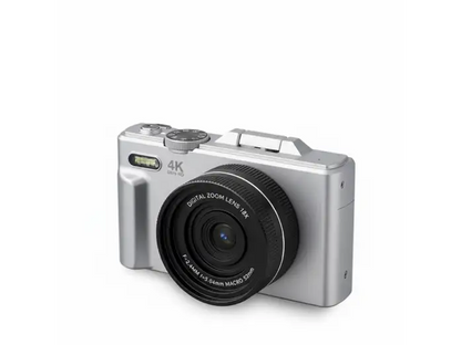 Cámara - Prixton Xplorer DV900, 64 megapixel, 4K 3840p, 3 Pantalla LCD, IPS, Zoom 4X, Flash, Plata