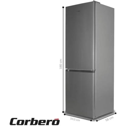 Frigorífico Corberó CCH1824EX 262L Inox Estático Luz LED Crisper Silencioso 40dB