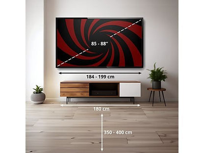TV LED 85 - Hisense 85A6Q, UHD 4K, Quad CoreMT9603, IA 4K Upscaler, Modo Juego Plus, Control por voz, Negro