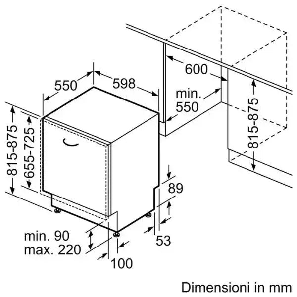 Lavavajillas 60cm 12 cubiertos 48db totalmente integrado - Bosch SMV24AX04E