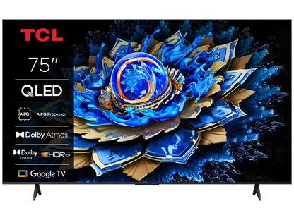 TV QLED 75 - TCL 75T69C, UHD 4K, Procesador AiPQ, Smart TV, DVB-T2, Negro