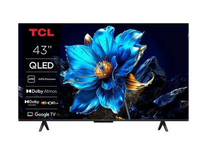 TV QLED 43 - TCL 43T69C, UHD 4K, Procesador AiPQ, Smart TV, DVB-T2, Negro