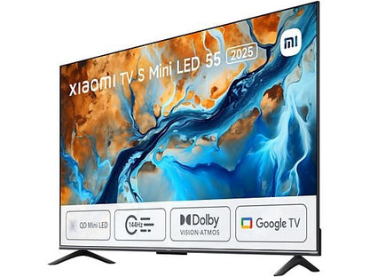 TV Mini LED 55 - Xiaomi TV S Mini LED 55 2025, UHD 4K, Smart TV con Google, 144 Hz, Gris cepillado