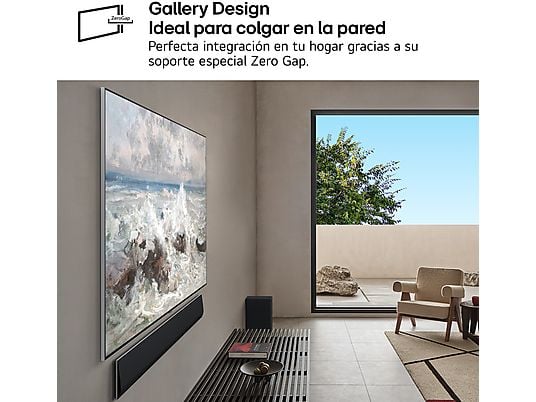 TV OLED 97 - LG OLED97G54LW, OLED 4K, Procesador Inteligente α11 AI Processor 4K Gen2, Smart TV, Gallery Design, Rocky Black