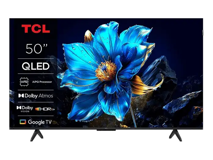 TV QLED 50 - TCL 50T69C, UHD 4K, Procesador AiPQ, Smart TV, DVB-T2, Negro