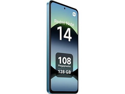 Móvil - Xiaomi Redmi Note 14, Azul océano, 128 GB, 6 GB RAM, 6.67 AMOLED FHD+, MediaTek Helio g99-Ultra, 5500 mAh