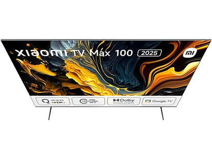 TV QLED 100 - XIAOMI TV MAX 100 2025, QLED 4K, Quad Core Cortex-A73, Smart TV, DVB-T2 (H.265), Gris oscuro