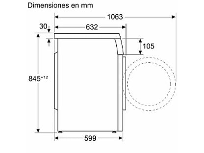 Lavadora carga frontal - Balay 3TS995BP, 9 kg, 1400 rpm, 4 programas
