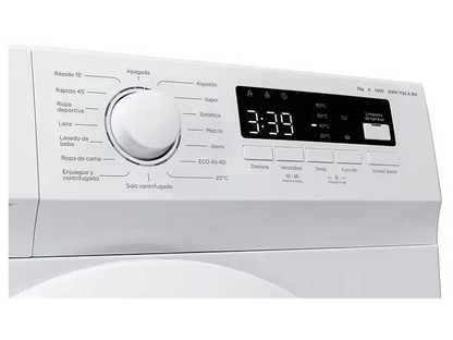 Lavadora carga frontal - ok. OWM 7123 A INV, 7 kg, 1400 rpm, 15 Programas, Motor Inverter, Función vapor, Blanco