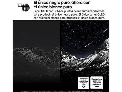 TV OLED 97 - LG OLED97G54LW, OLED 4K, Procesador Inteligente α11 AI Processor 4K Gen2, Smart TV, Gallery Design, Rocky Black