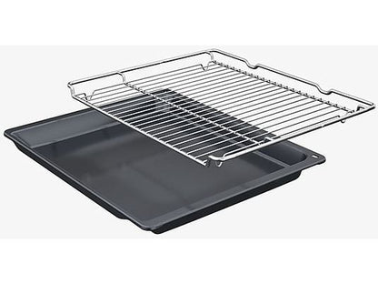 Horno - Bosch HBA514ES3, Serie 4, Multifunción, Limpieza por agua, 71 l, HotAir 3D, Mandos ocultables, 60 cm, inox