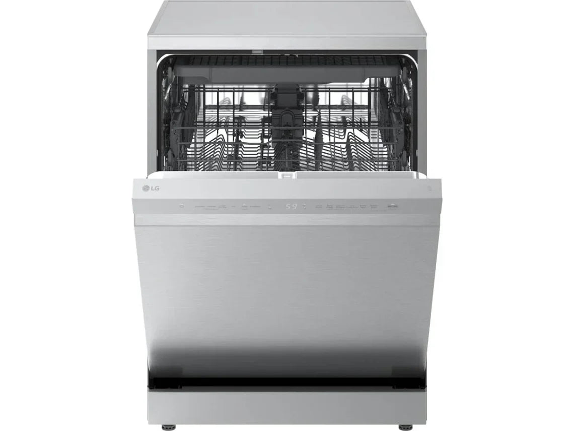 Lavavajillas LG DF273FV QuadWash con Vapor y Sistema EasyRack, Acero Inoxidable