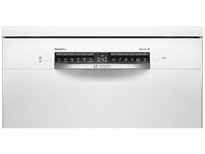 Lavavajillas - Bosch SMS4EMW06E, 14 servicios, 6 programas, 60 cm, Home Connect, RackMatic, Blanco