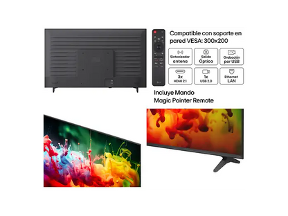 TV QNED Mini LED 55 - LG 55QNED72B6B.AEU, UHD 4K, Procesador Inteligente α7 AI Processor 4K Gen9, Smart TV, DVB-T2 (H.265), Negro