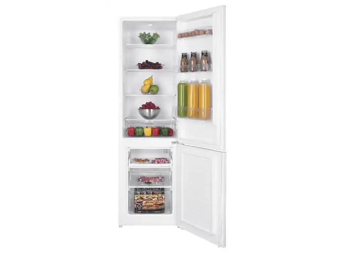 Frigorífico combi - ok. OFK 651 E W, Compresor, 180 cm, 262 l, Pies ajustables, Blanco