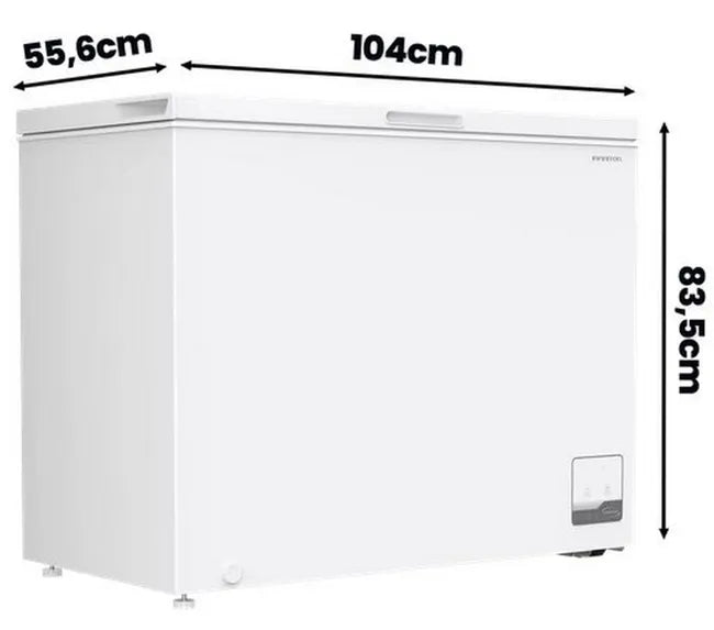 Congelador Horizontal Infiniton CH-25H86WEK, 254 l, 83 cm, E, Blanco
