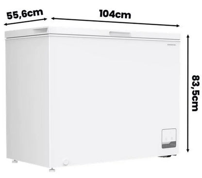 Congelador Horizontal Infiniton CH-25H86WEK, 254 l, 83 cm, E, Blanco