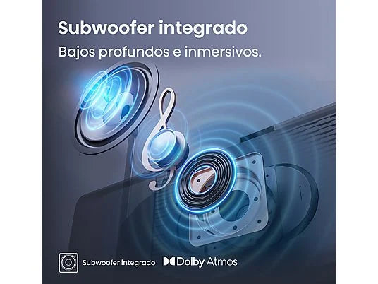 TV Mini LED 65 - Hisense 65E8Q, UHD 4K, 144 Hz, Hi-View Engine, Escalador HDR IA, Subwoofer integrado, Negro
