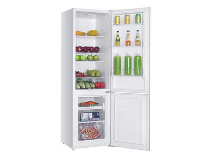 Frigorífico combi - Candy CCH1S518EW, Cíclico, 180 cm, 262 l, Tirador integrado, Puerta reversible, Blanco
