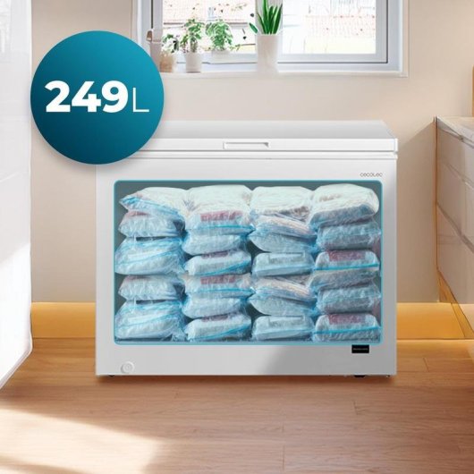 Congelador Cecotec Bolero CoolMarket Chest 249P White E Dual Function 249L