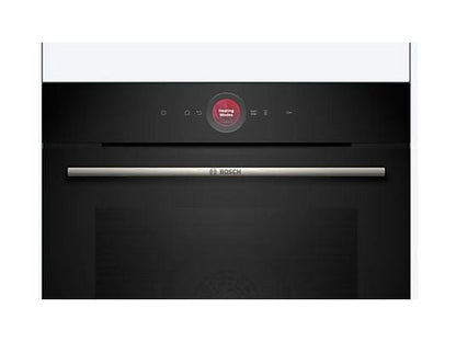 Horno compacto - Bosch HBG774KB1, Serie 8, Multifunción, Pirolítico, 71 l, 54.9 cm, Negro