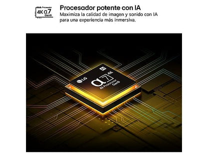 TV QNED 65 - LG 65QNED81A6A, UHD 4K, Procesador Inteligente α7 AI Processor 4K Gen8, Smart TV, DVB-T2 (H.265), Negro