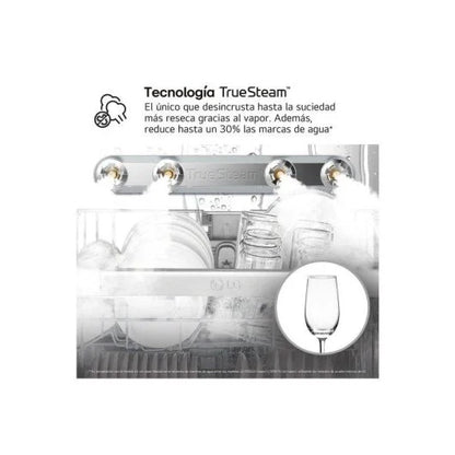 Lavavajillas LG Quadwash Steam Integrable Eficiencia A Vapor Tercera Bandeja