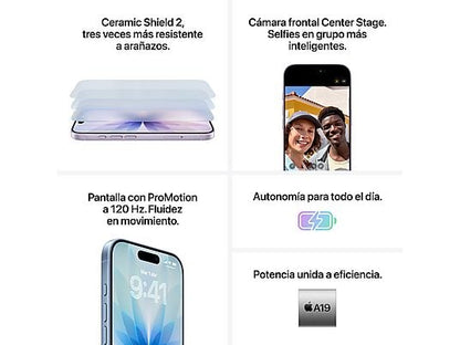 Apple iPhone 17, Verde salvia, 256 GB, 5G, 6.3 OLED Super Retina XDR, Chip A19, iOS