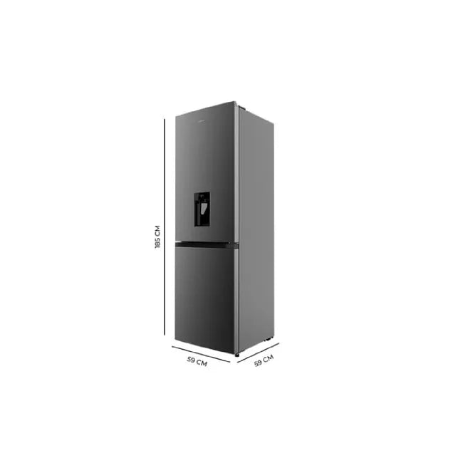Cecotec Frigorífico Combi 2 Puertas con dispensador de agua Bolero CoolMarket Combi 296 DF WD Dark E, Dark Inox, 296 L