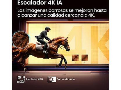 TV LED 50 - Hisense 50A6Q, UHD 4K, Quad CoreMT9603, IA 4K Upscaler, Modo Juego Plus, Control por voz, Negro