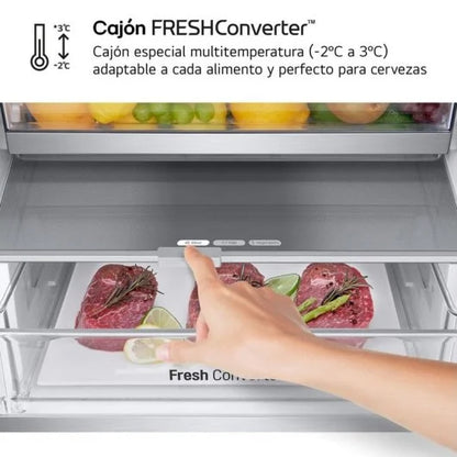 LG Serie 700 Fridge Freezer Combi A 387L - NatureFRESH Linear Cooling