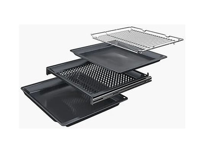 Horno compacto - Bosch HBG774KB1, Serie 8, Multifunción, Pirolítico, 71 l, 54.9 cm, Negro