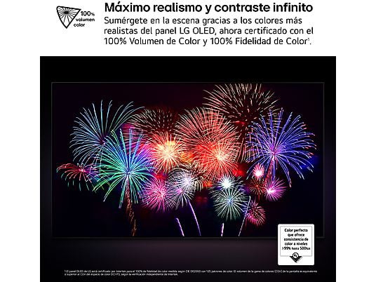 TV OLED 65" - LG OLED65G54LW, OLED 4K, Procesador Inteligente α11 AI Processor 4K Gen2, Smart TV, Gallery Design, Rocky Black