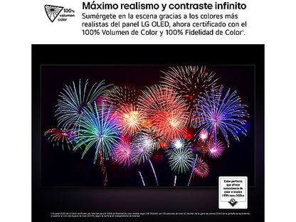 TV OLED 65" - LG OLED65G54LW, OLED 4K, Procesador Inteligente α11 AI Processor 4K Gen2, Smart TV, Gallery Design, Rocky Black