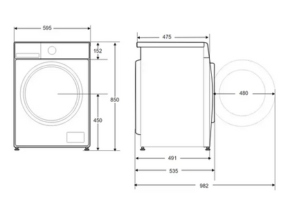 Lavadora carga frontal - ok. OWM 7123 A INV, 7 kg, 1400 rpm, 15 Programas, Motor Inverter, Función vapor, Blanco